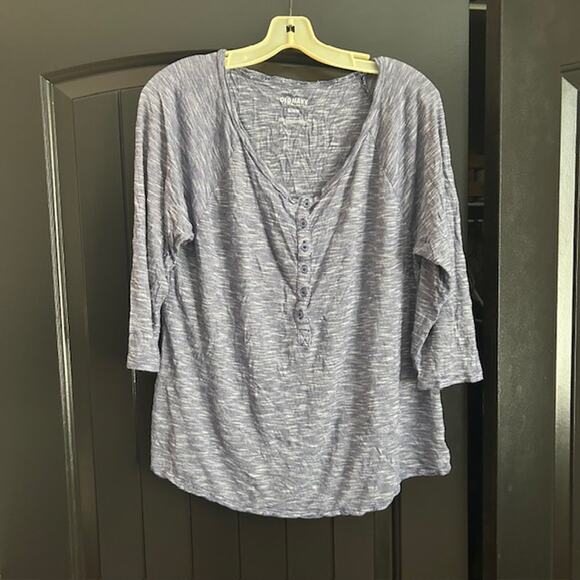 Old Navy Women’s Henley Top Size XL – Soft Heathered Purple - Picture 2 of 3